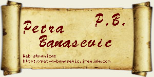 Petra Banašević vizit kartica